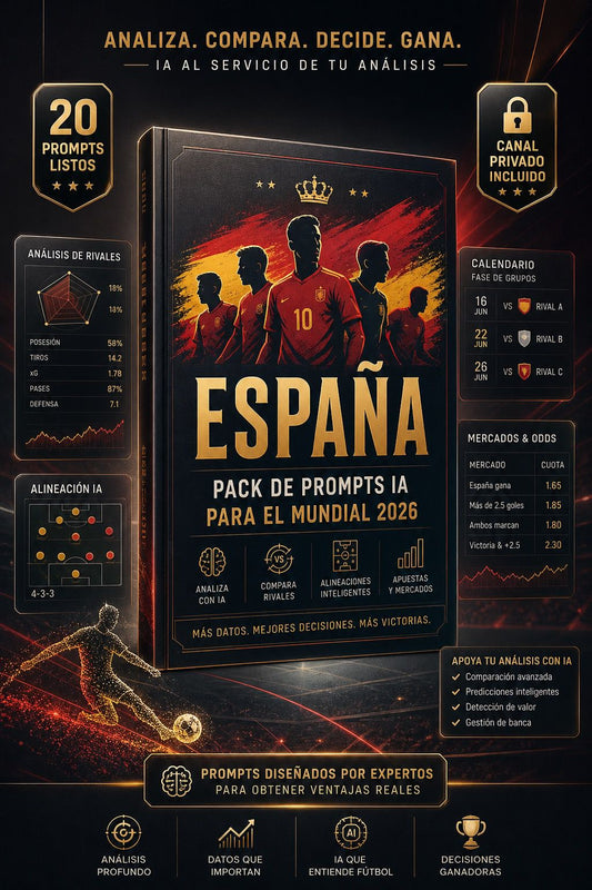 Pack de Prompts IA Mundial 2026: España, La Roja.