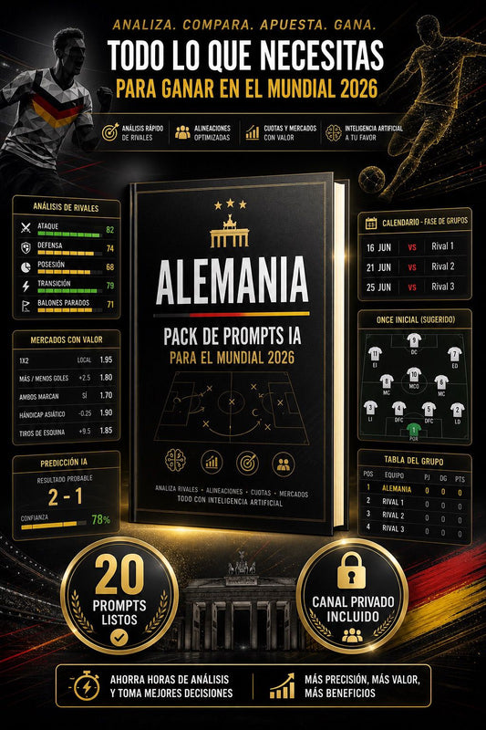 Pack de Prompts IA Mundial 2026: Alemania , Titanes.