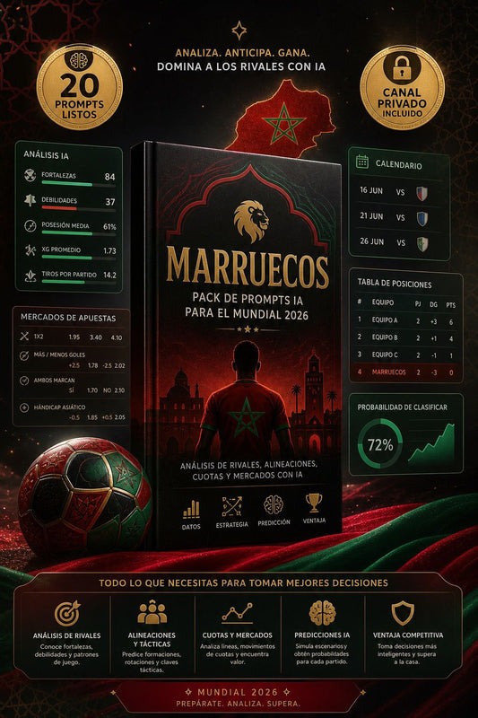 Pack de Prompts IA Mundial 2026: Marruecos, Atlas Elite.